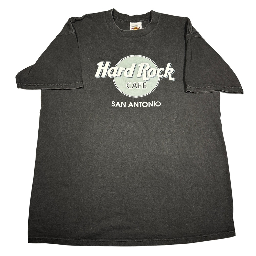 Vintage Hard Rock Cafe San Antonio T-Shirt Mens Large Black Made in USA Graphic - Picture 2 of 4